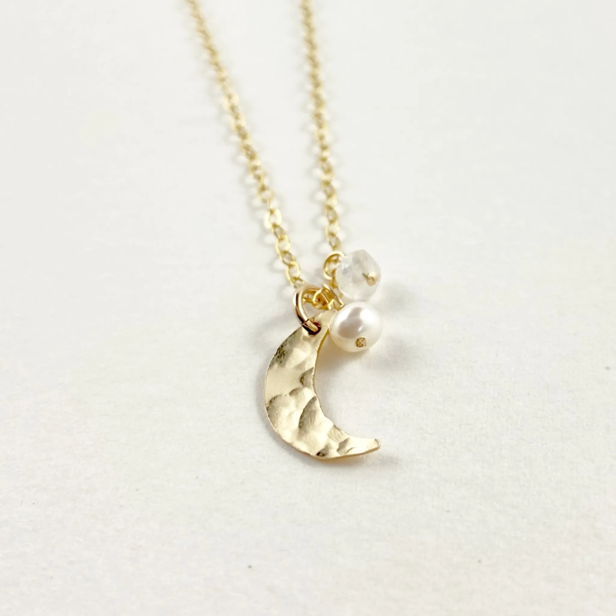 Dreamer Large Moon Pearl Moonstone Necklace
