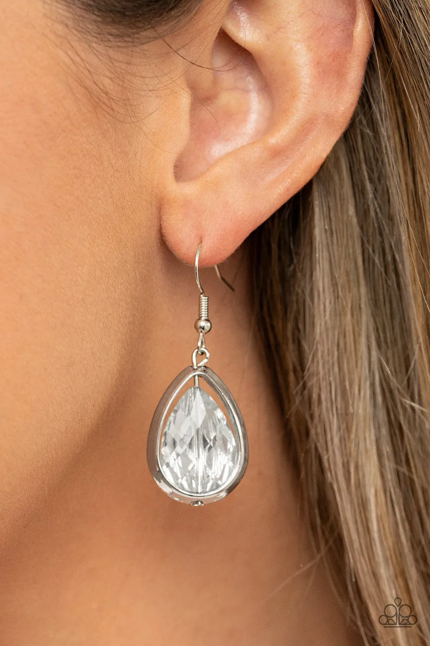Drop-Dead Duchess Silver Paparazzi Earrings