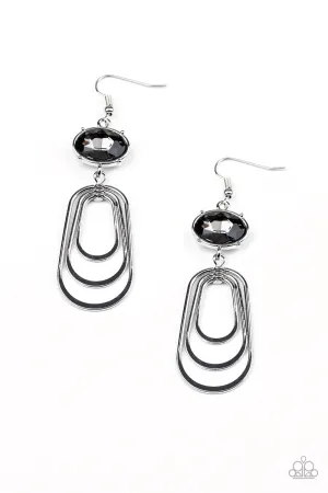 Drop-Dead Glamorous Silver Earrings Paparazzi