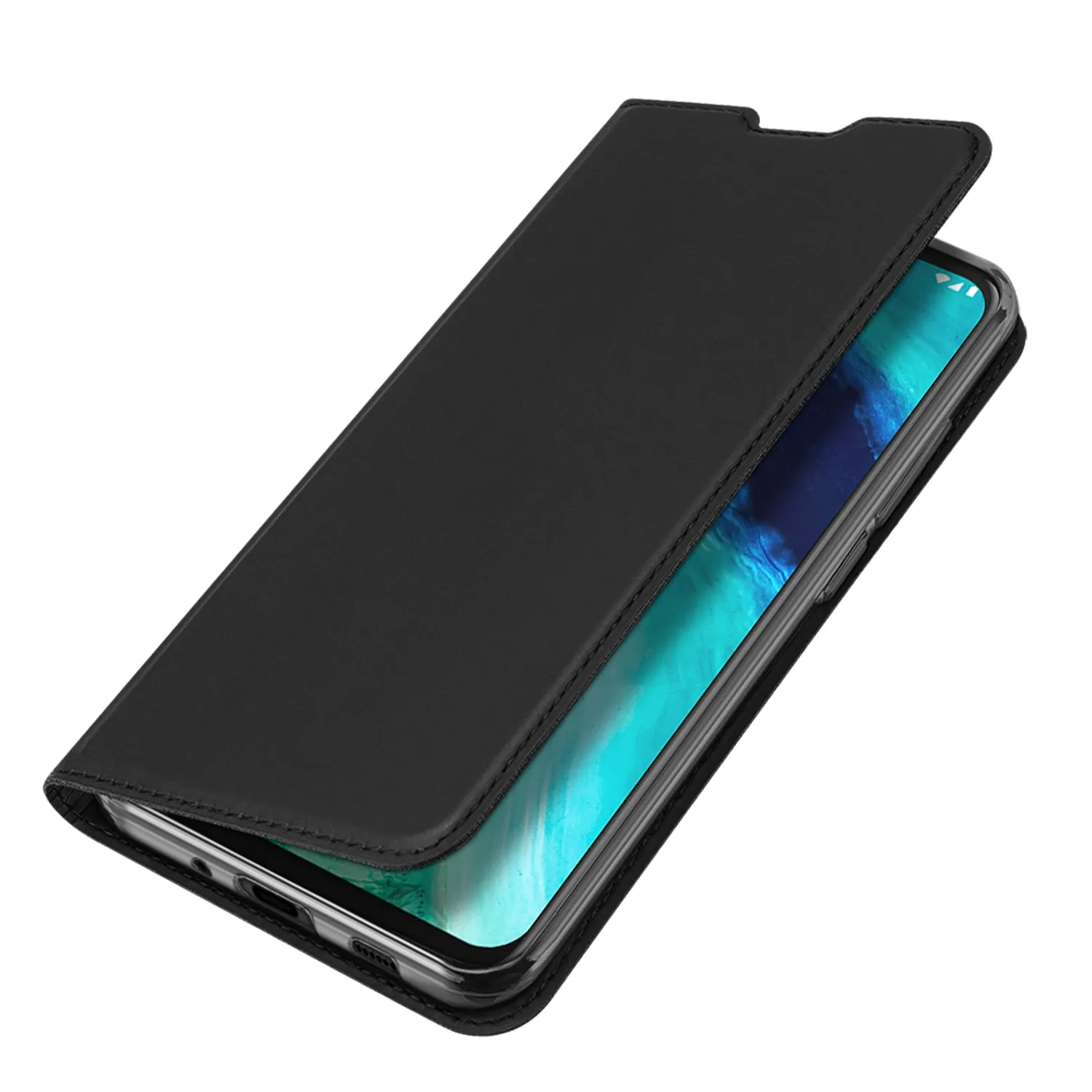 DUX DUCIS For Moto G8/G8 Power Leather Mobile Phone Cover Magnetic Protective Case Bracket with Cards Slot black_Moto G8 Power