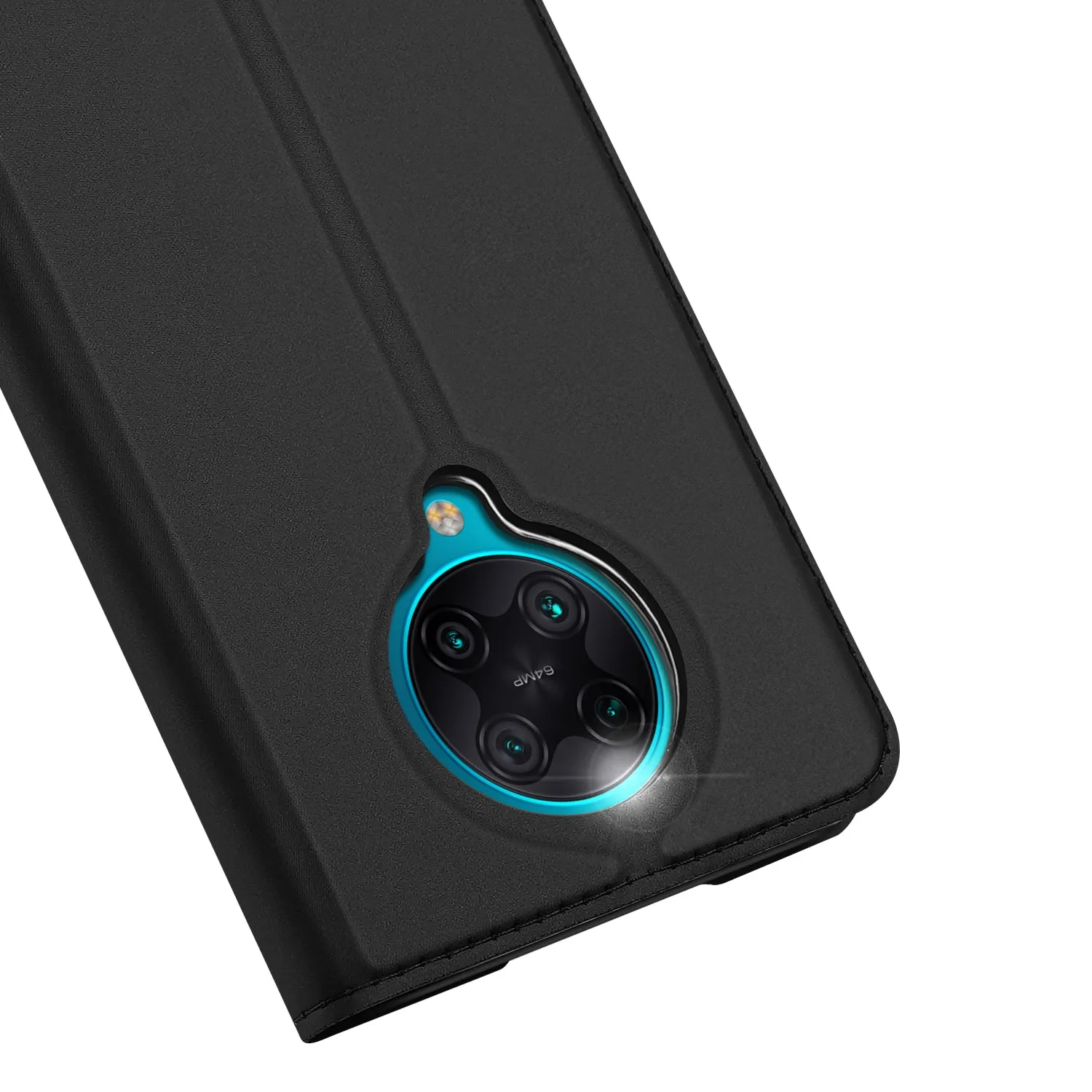 DUX DUCIS For Redmi K30 Pro Leather Mobile Phone Cover Magnetic Protective Case Bracket with Cards Slot Pink
