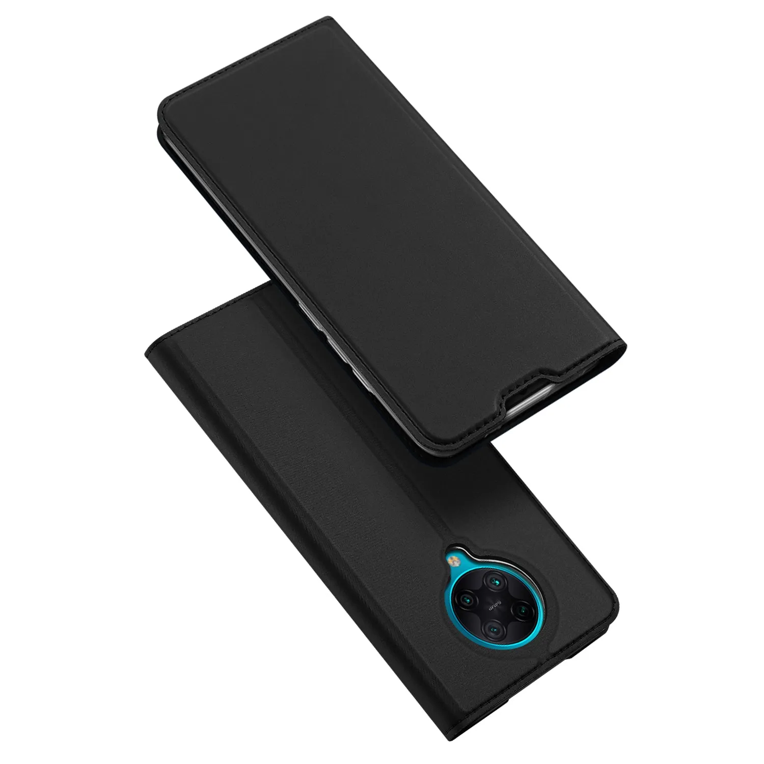 DUX DUCIS For Redmi K30 Pro Leather Mobile Phone Cover Magnetic Protective Case Bracket with Cards Slot Pink