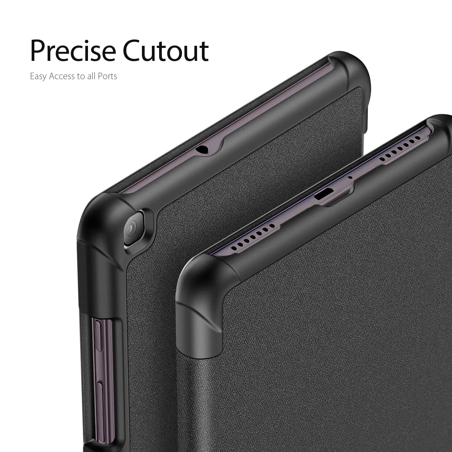 DUX DUCIS For Samsung Galaxy Tab A 8.4  2020 Simple Solid Color Smart PU Leather Case Anti-fall Protective Stand Cover with Sleep Function  Pink