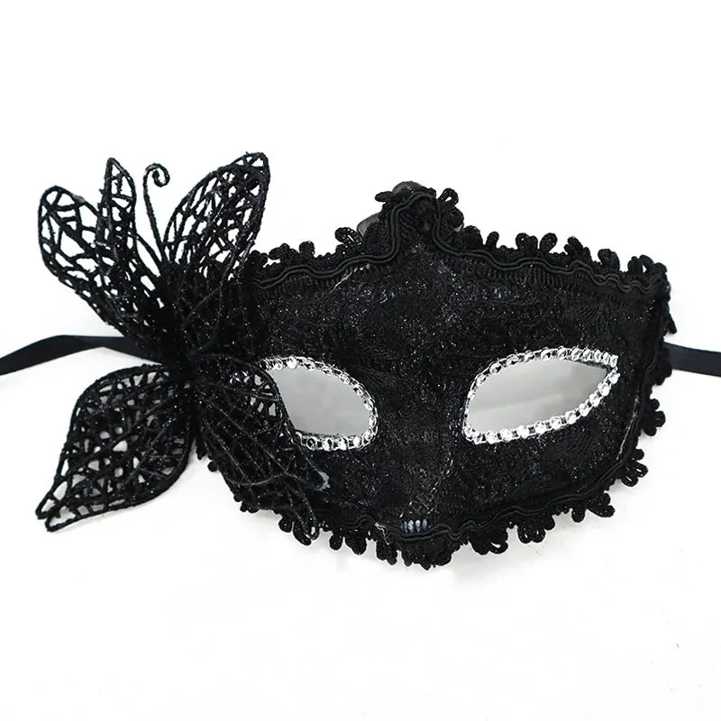 Elegant Black Butterfly Lace Masquerade Eye Mask