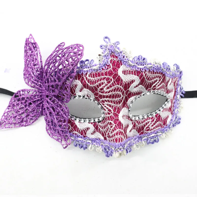Elegant Black Butterfly Lace Masquerade Eye Mask
