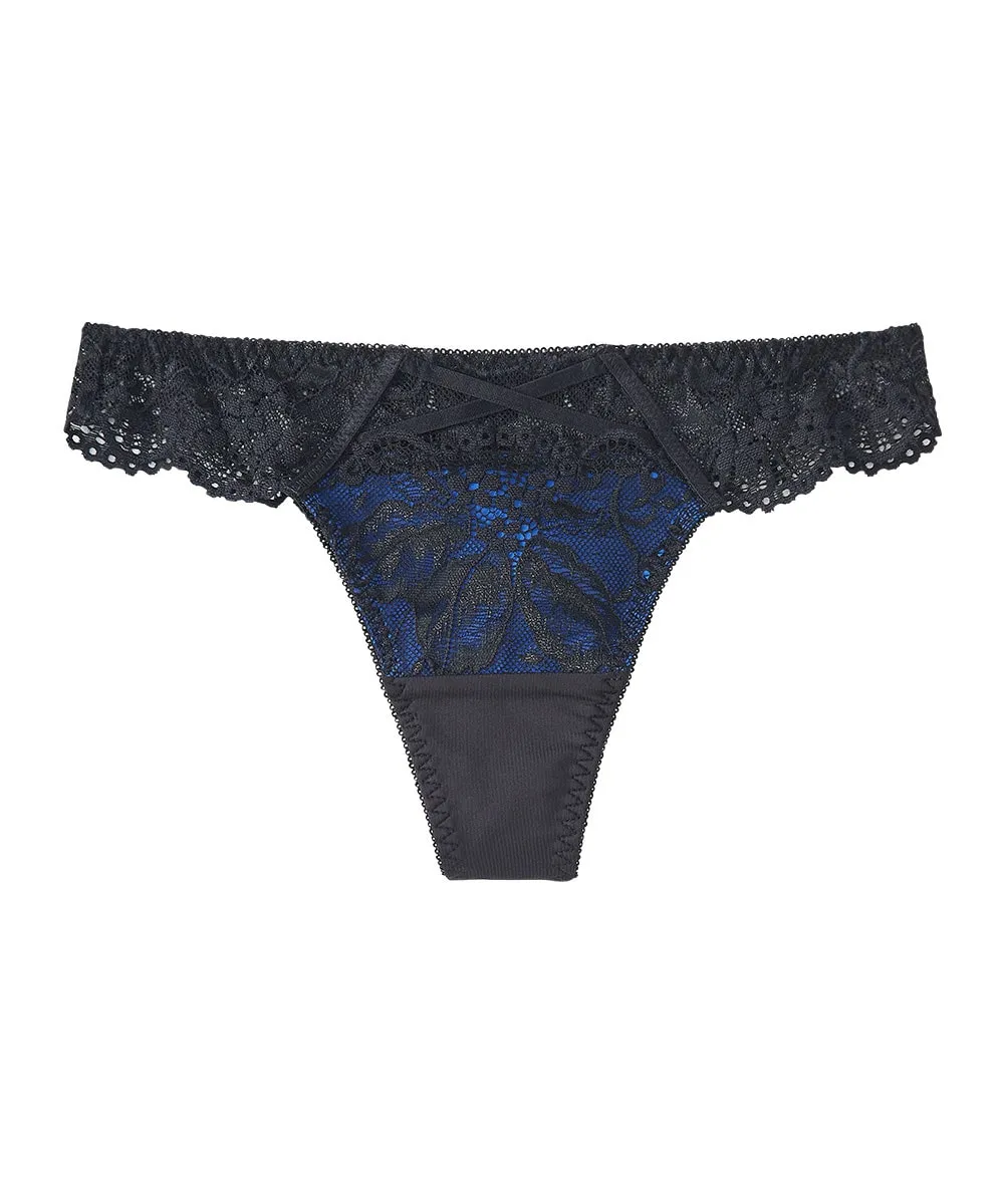 Elegant Flowery Lace Thong Panty