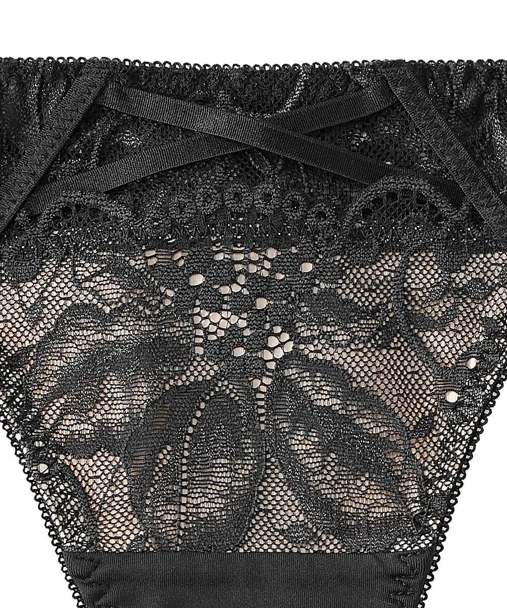 Elegant Flowery Lace Thong Panty
