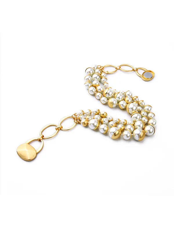 Elegant Glass Pearl Necklace