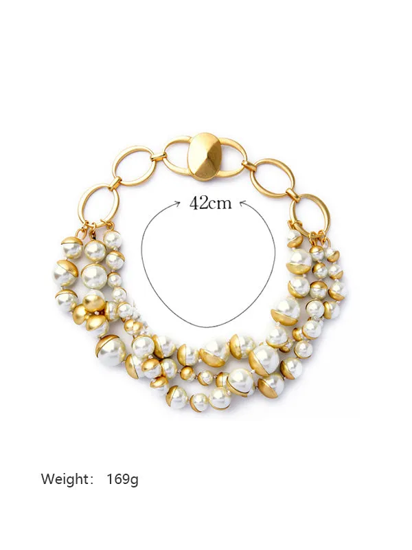 Elegant Glass Pearl Necklace