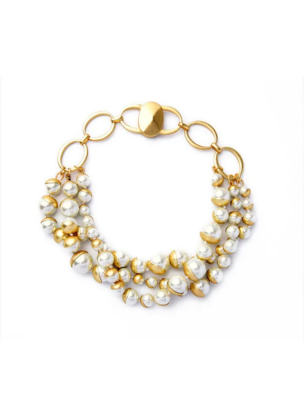 Elegant Glass Pearl Necklace