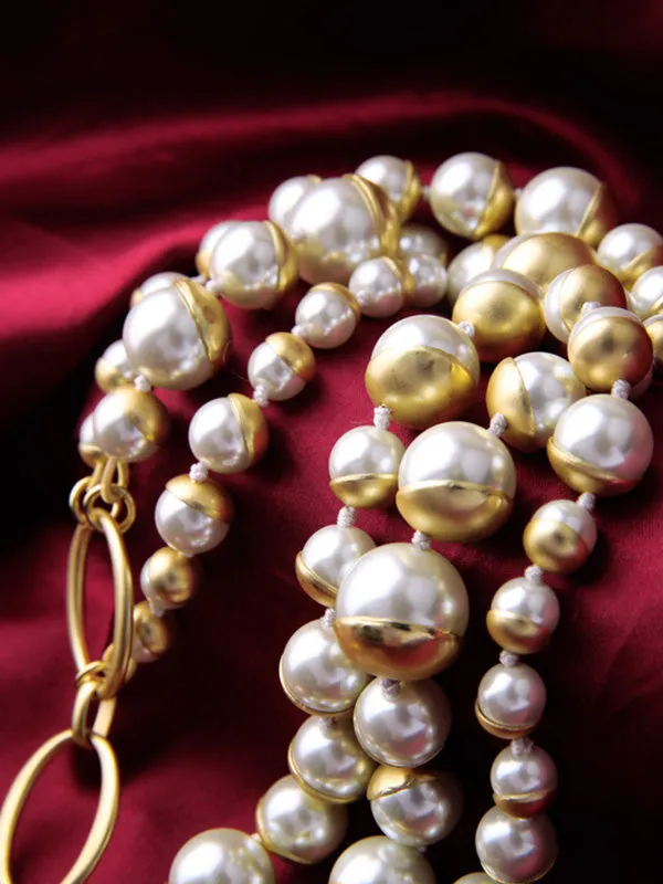 Elegant Glass Pearl Necklace