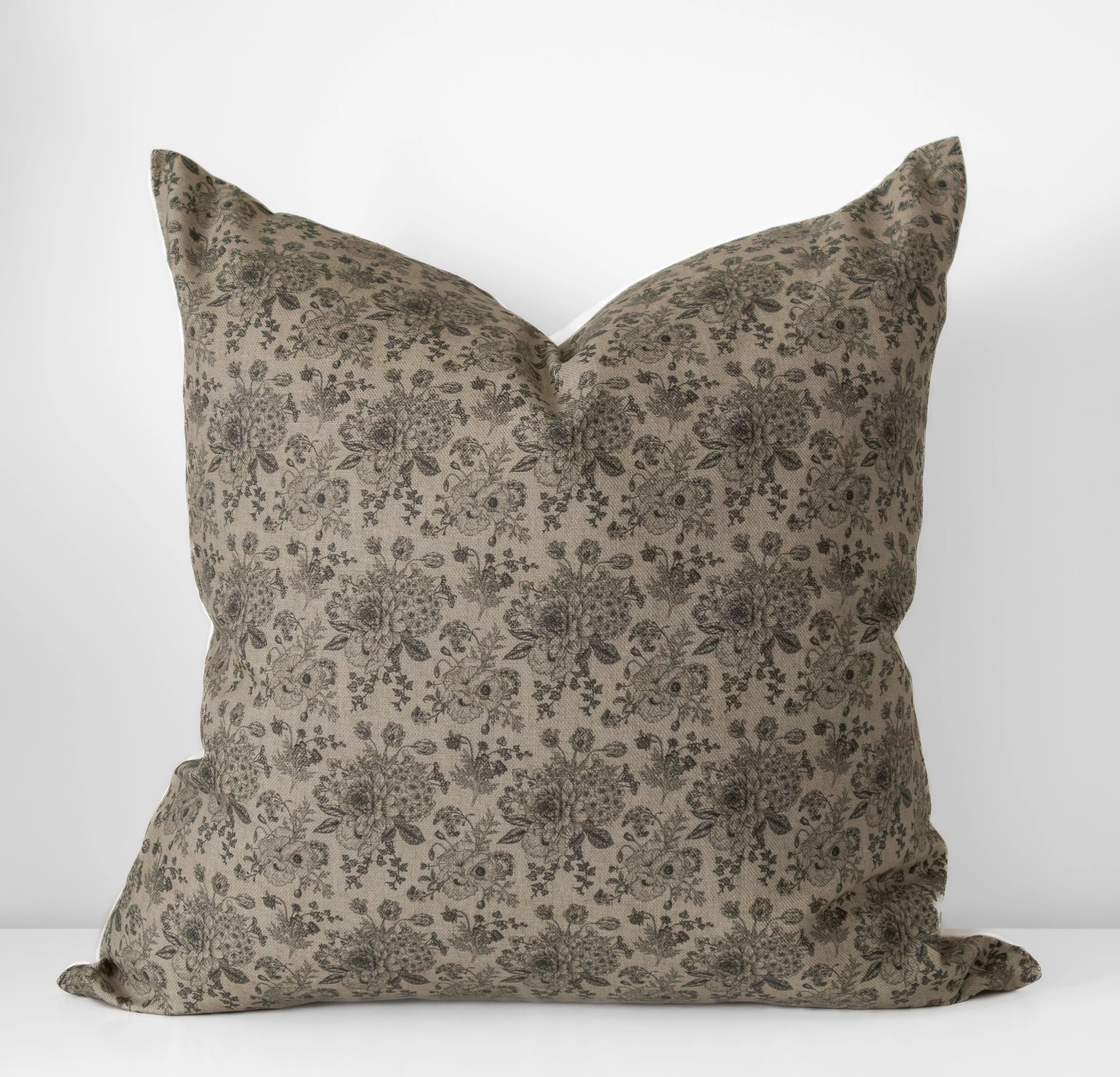 Elizabeth Pillow Cover | Neutral Vintage Style Floral Pillow Cover