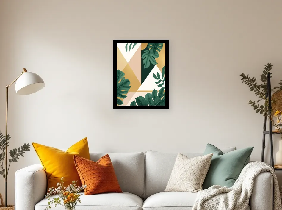 Emerald Fusion: Botanical Elegance Wall Art Poster