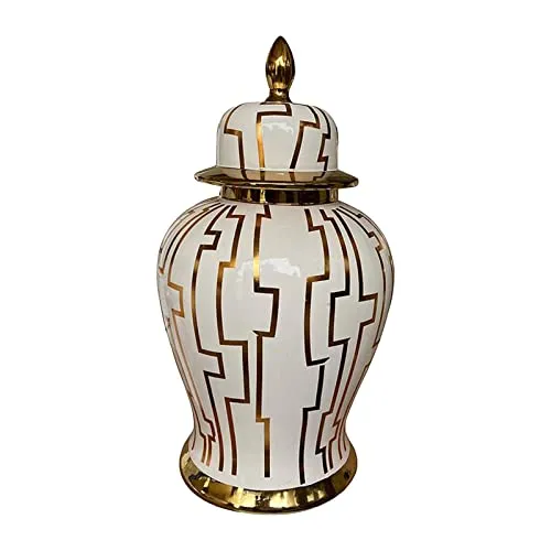 Enakshi Ceramic Vase Temple Jars Can Home Desk with Lid Bedroom Porcelain Ginger Jar 21cmx21cmx37cm|Home & Garden | Home D?©cor | Other Home D?©cor