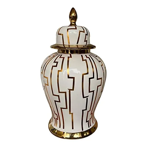 Enakshi Ceramic Vase Temple Jars Can Home Desk with Lid Bedroom Porcelain Ginger Jar 21cmx21cmx37cm|Home & Garden | Home D?©cor | Other Home D?©cor