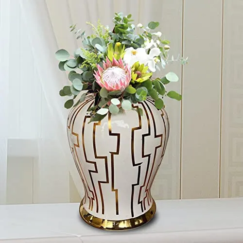 Enakshi Ceramic Vase Temple Jars Can Home Desk with Lid Bedroom Porcelain Ginger Jar 21cmx21cmx37cm|Home & Garden | Home D?©cor | Other Home D?©cor