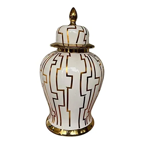 Enakshi Ceramic Vase Temple Jars Can Home Desk with Lid Bedroom Porcelain Ginger Jar 21cmx21cmx37cm|Home & Garden | Home D?©cor | Other Home D?©cor