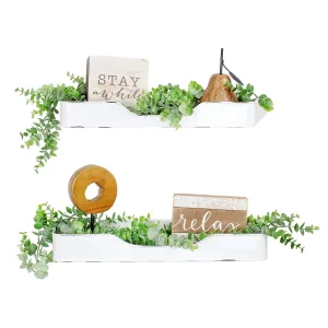 Enamel Tray Shelves (Set of 2)