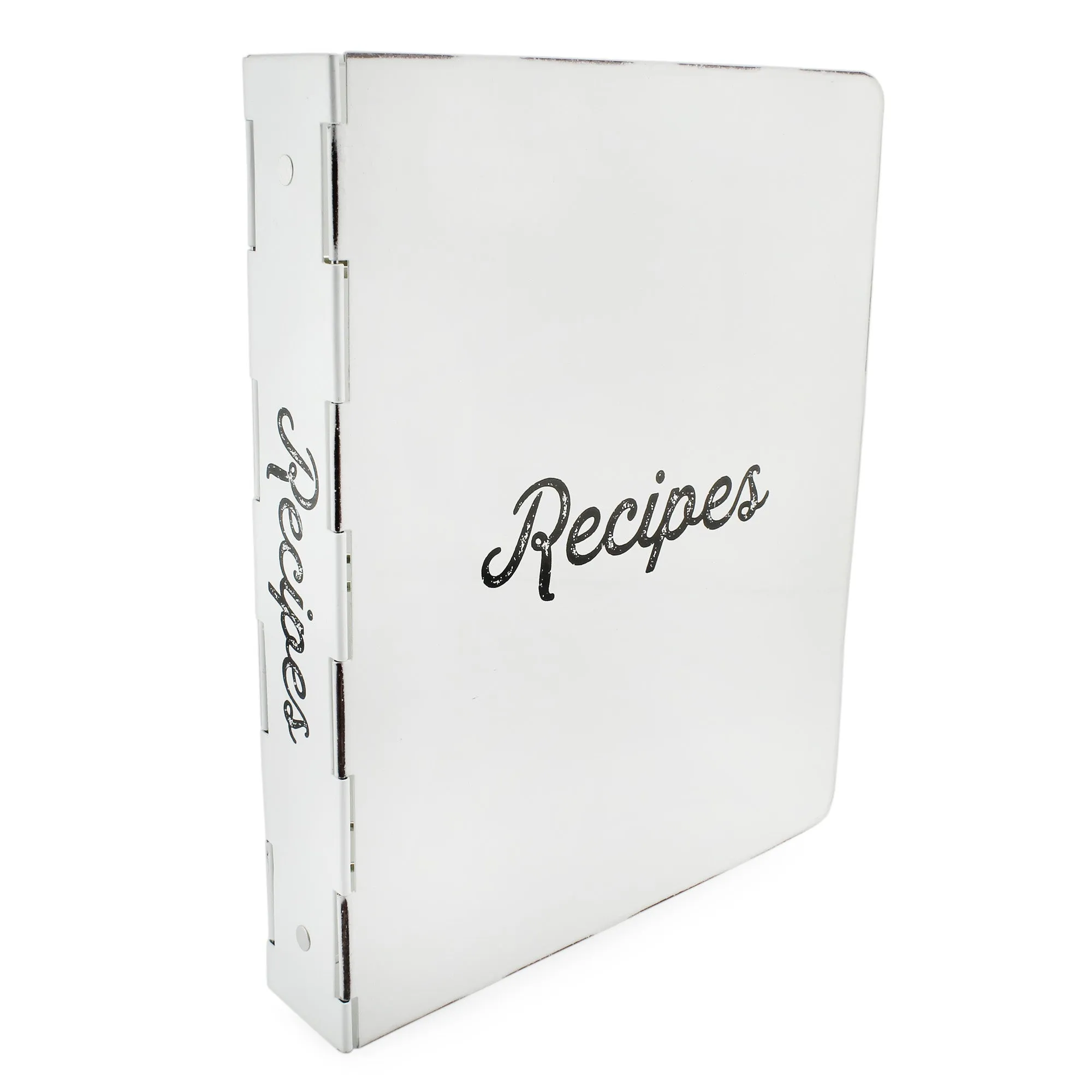 Enamelware Cookbook Recipe Binder (White, Case of 8)
