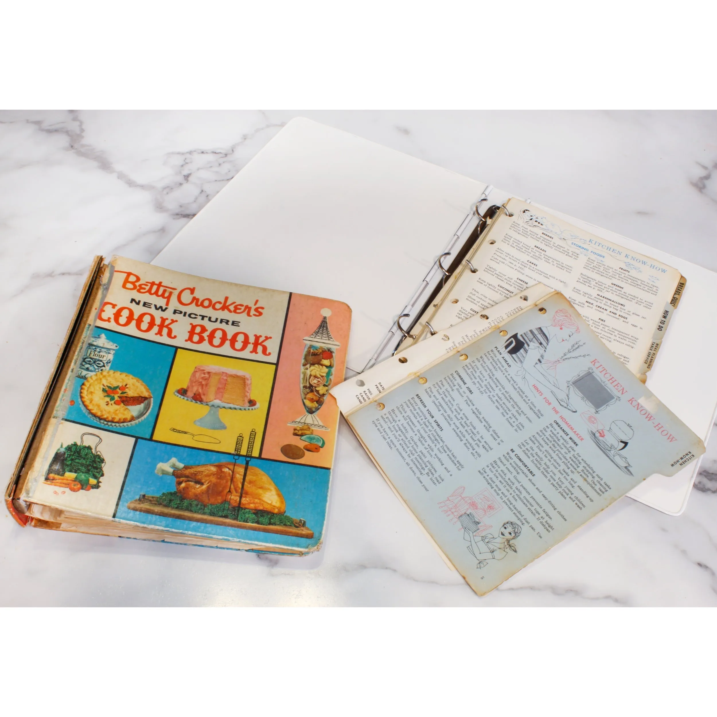Enamelware Cookbook Recipe Binder (White, Case of 8)