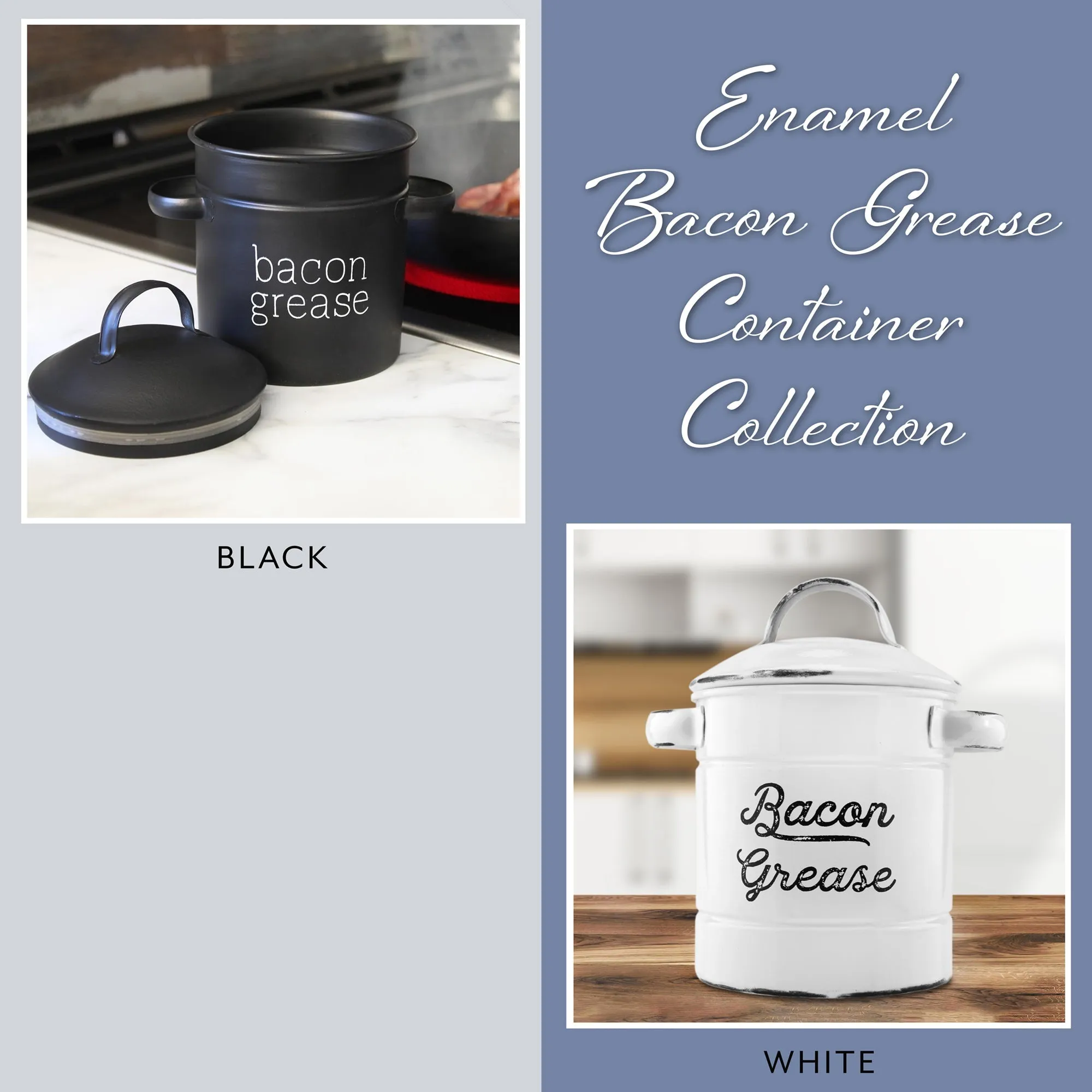 Enamelware Grease Container