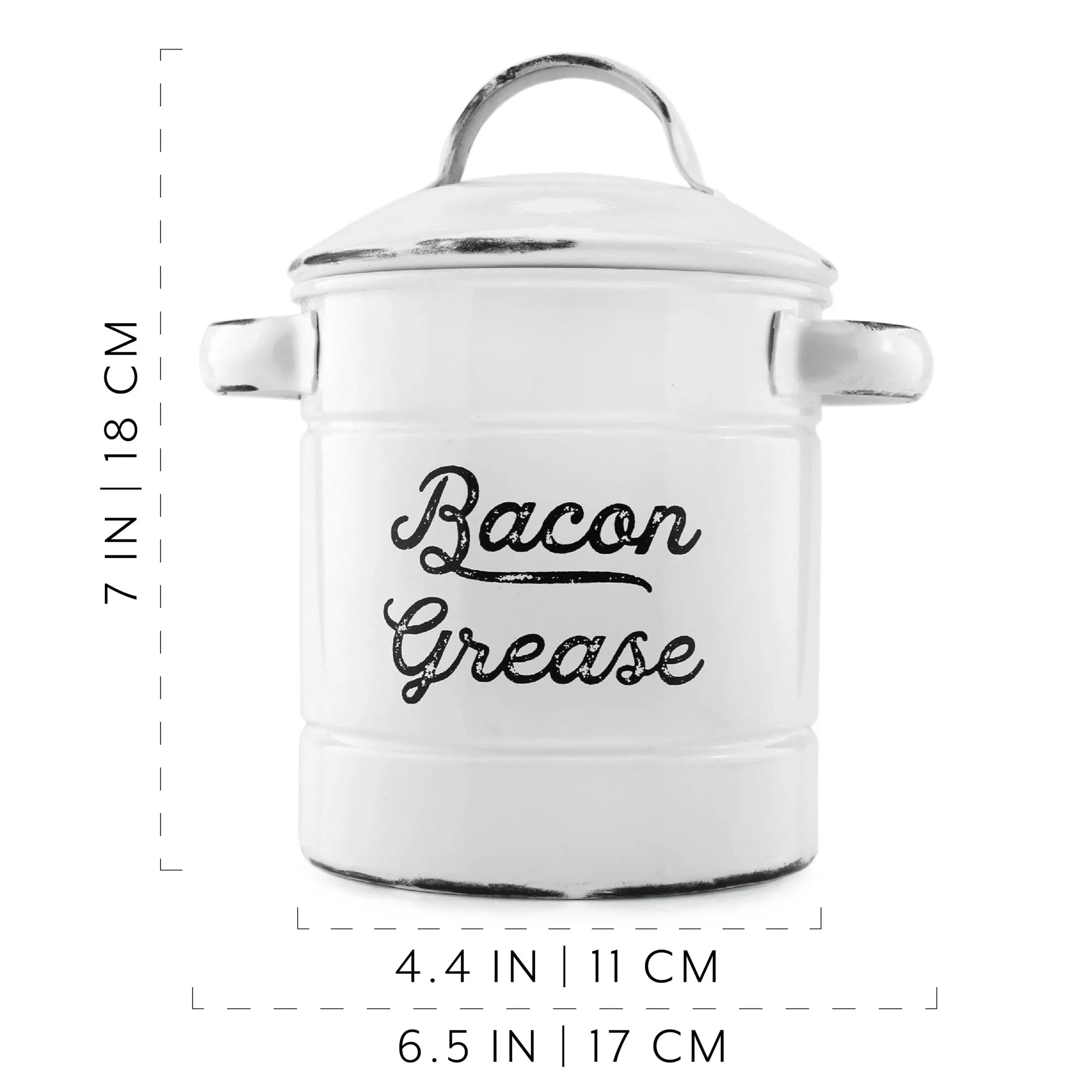 Enamelware Grease Container