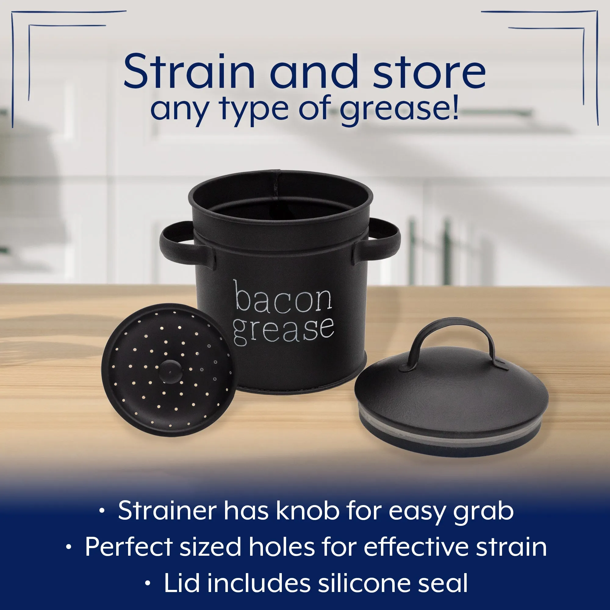 Enamelware Grease Container