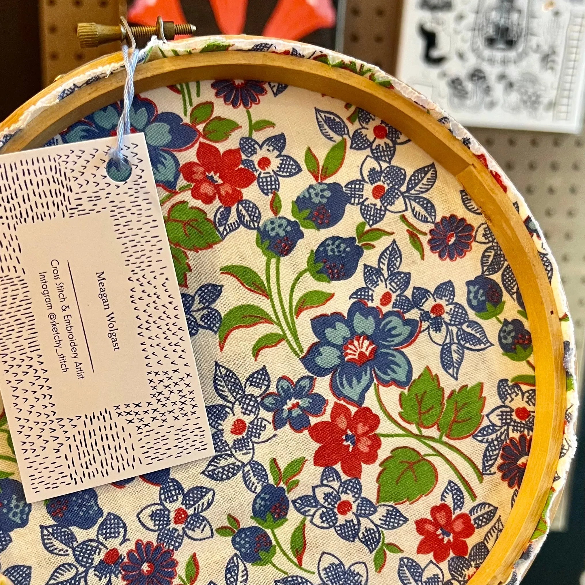 Eternal Life Cross Stitch Hoop