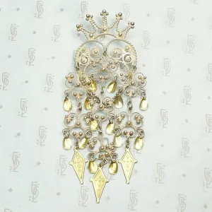 Ethereal Crowned Heart Large Sølje Brooch