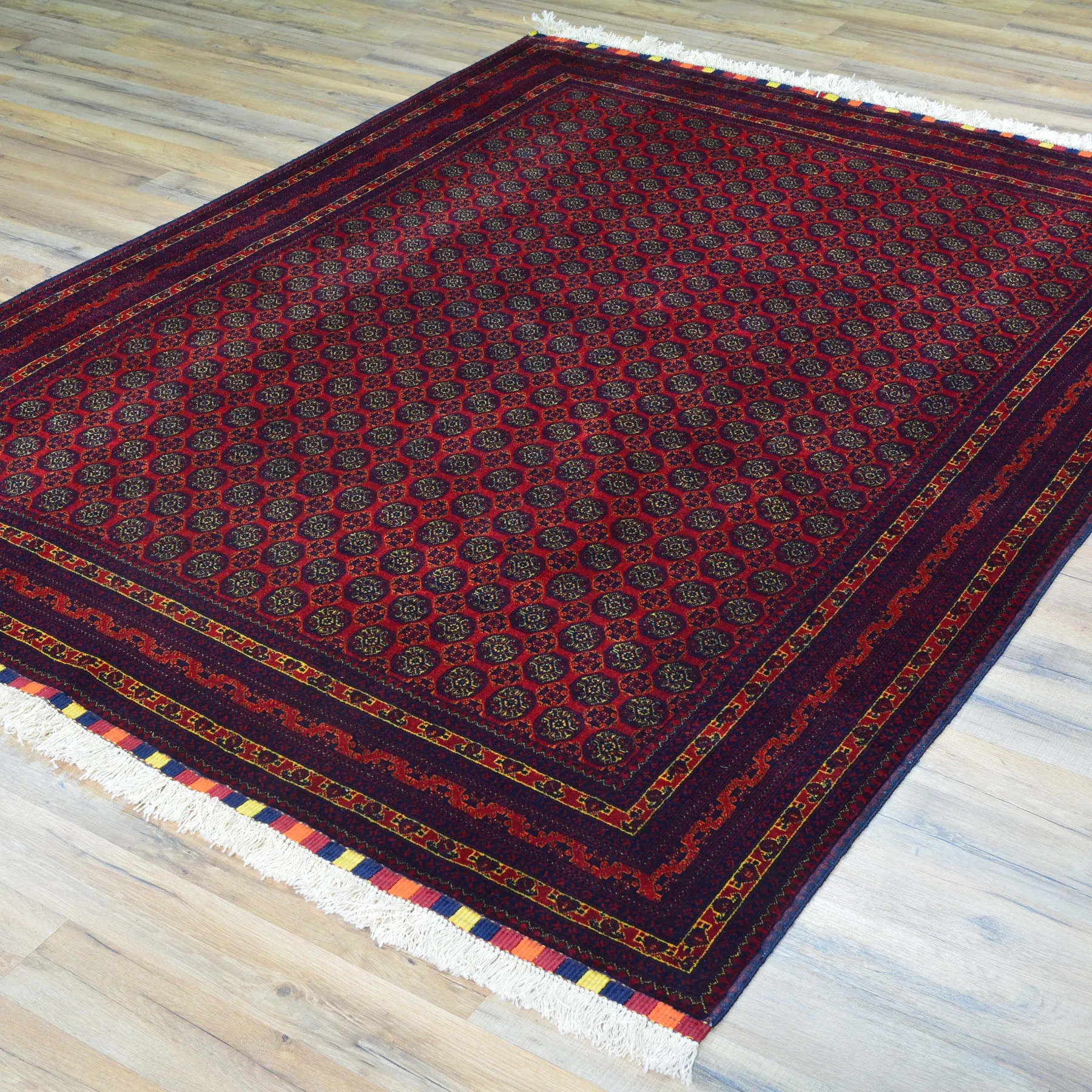 Fine Hand-Knotted khawaja Roshani Tribal Traditional Wool Rug (Size 4.11 X 6.6) Cwral-9624