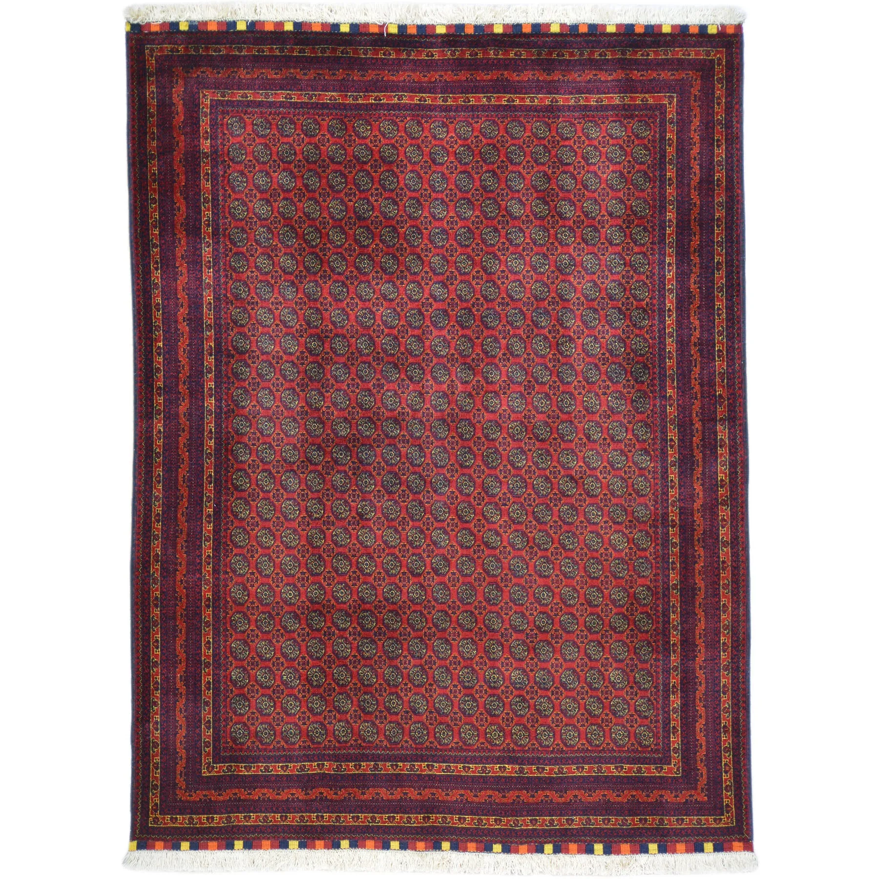 Fine Hand-Knotted khawaja Roshani Tribal Traditional Wool Rug (Size 4.11 X 6.6) Cwral-9624