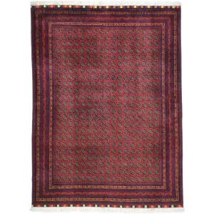 Fine Hand-Knotted khawaja Roshani Tribal Traditional Wool Rug (Size 4.11 X 6.6) Cwral-9624