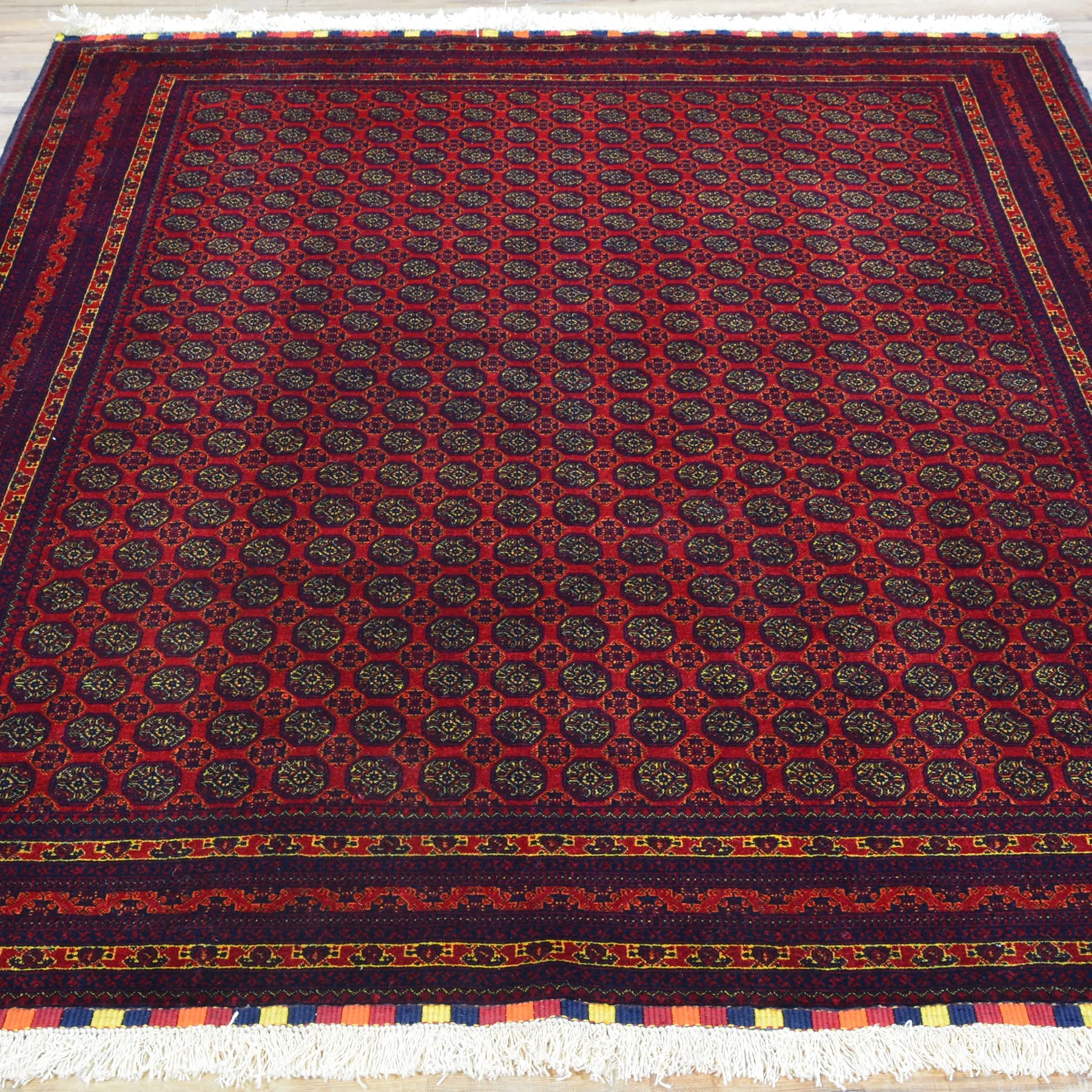 Fine Hand-Knotted khawaja Roshani Tribal Traditional Wool Rug (Size 4.11 X 6.6) Cwral-9624