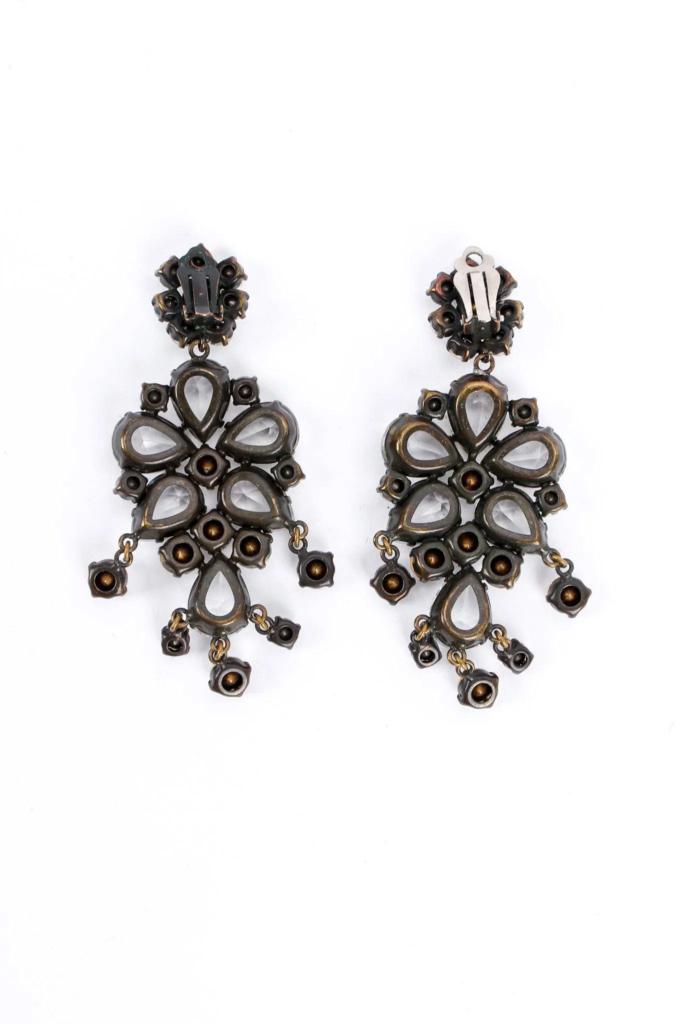 Floral Crystal Chandelier Earrings