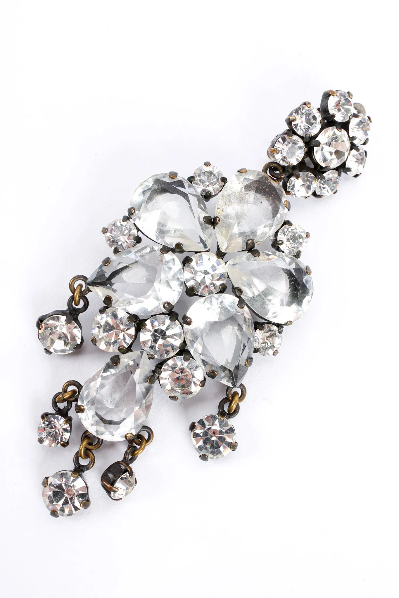 Floral Crystal Chandelier Earrings