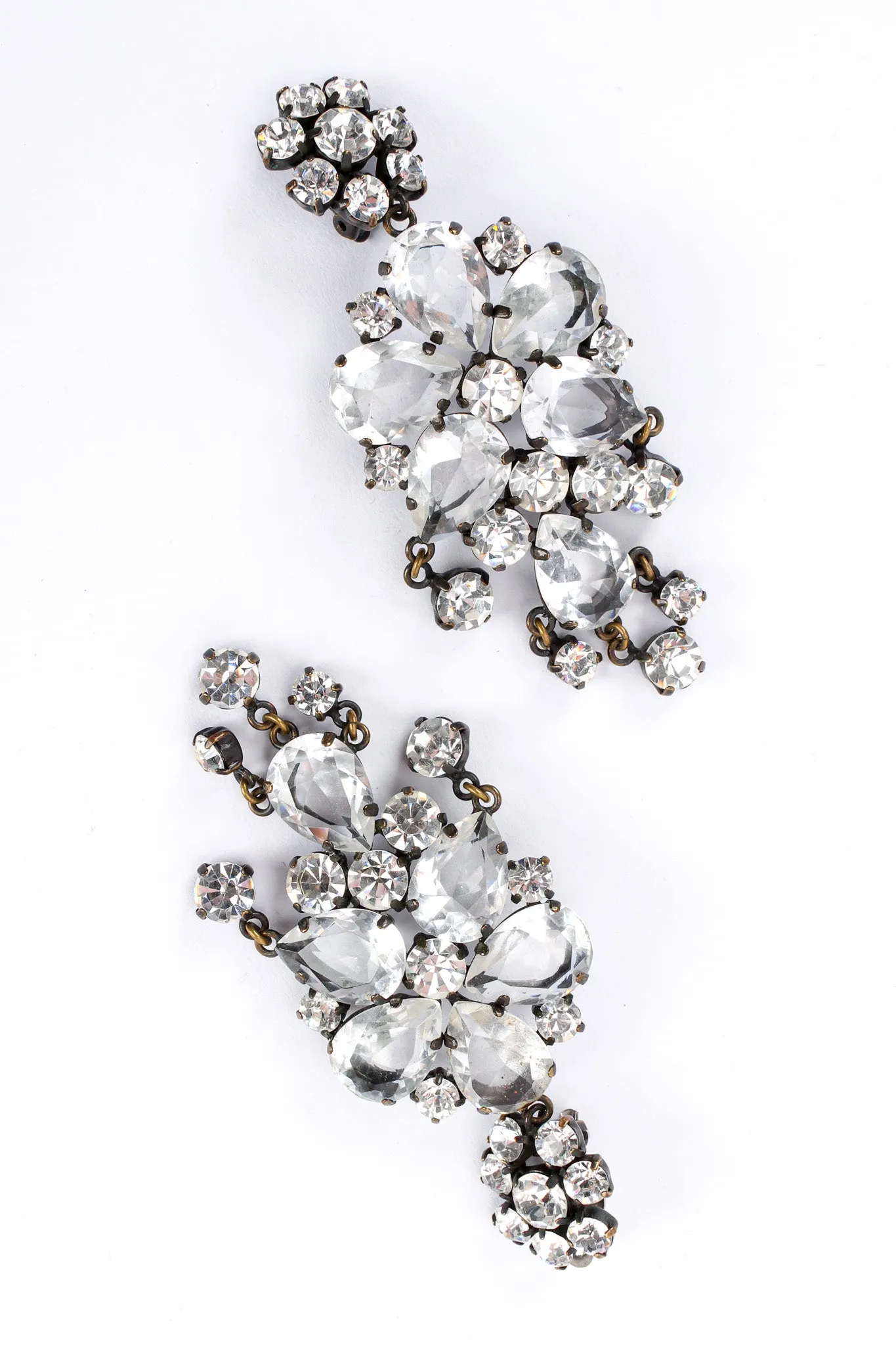 Floral Crystal Chandelier Earrings