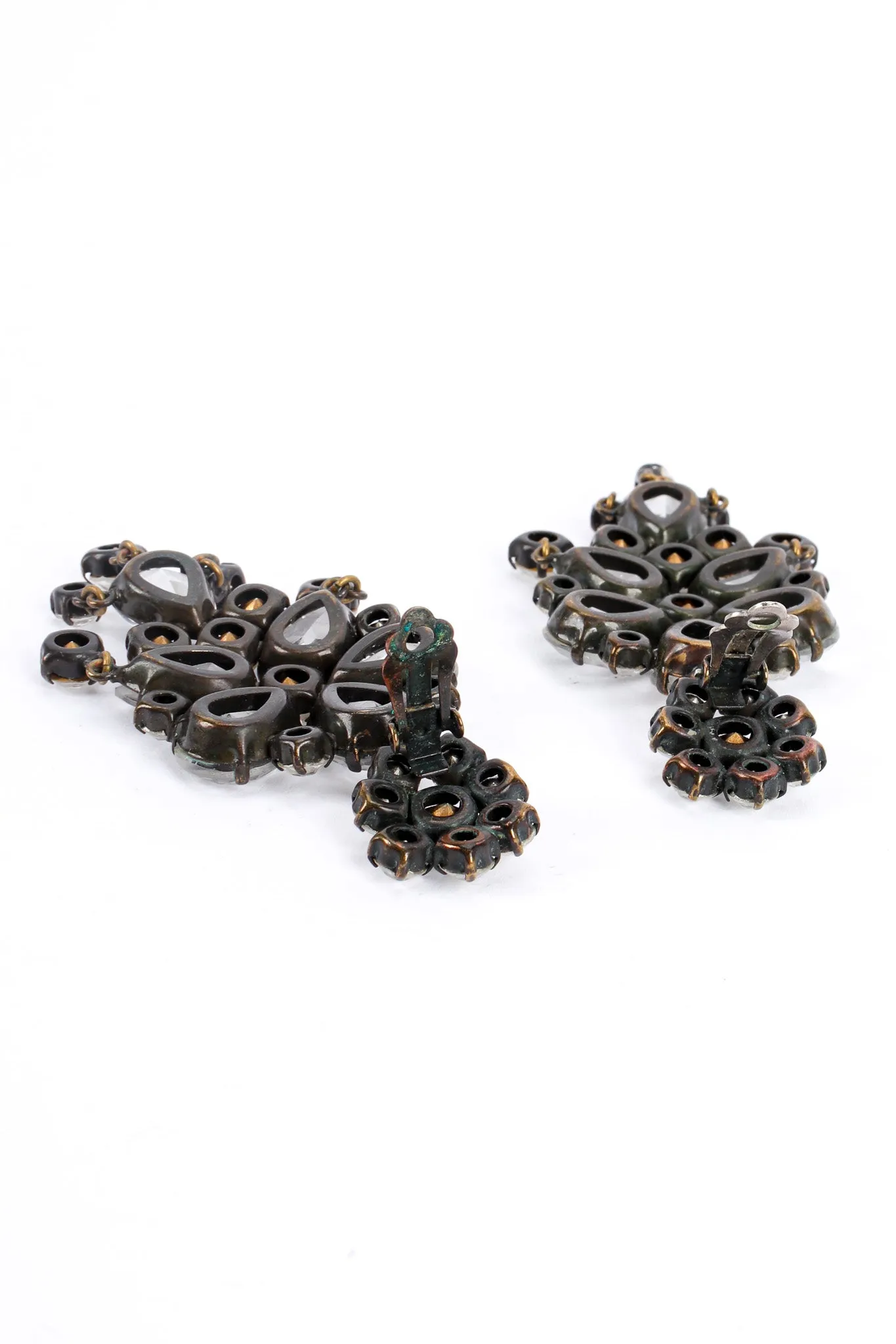 Floral Crystal Chandelier Earrings
