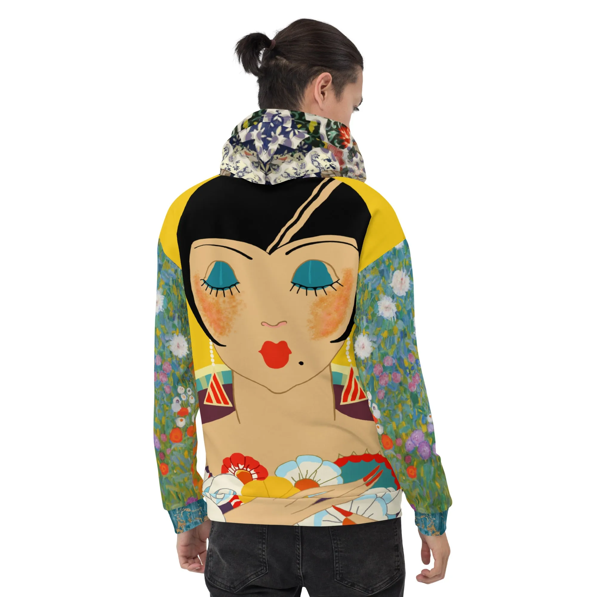 Floral Flapper Girl Unisex Hoody