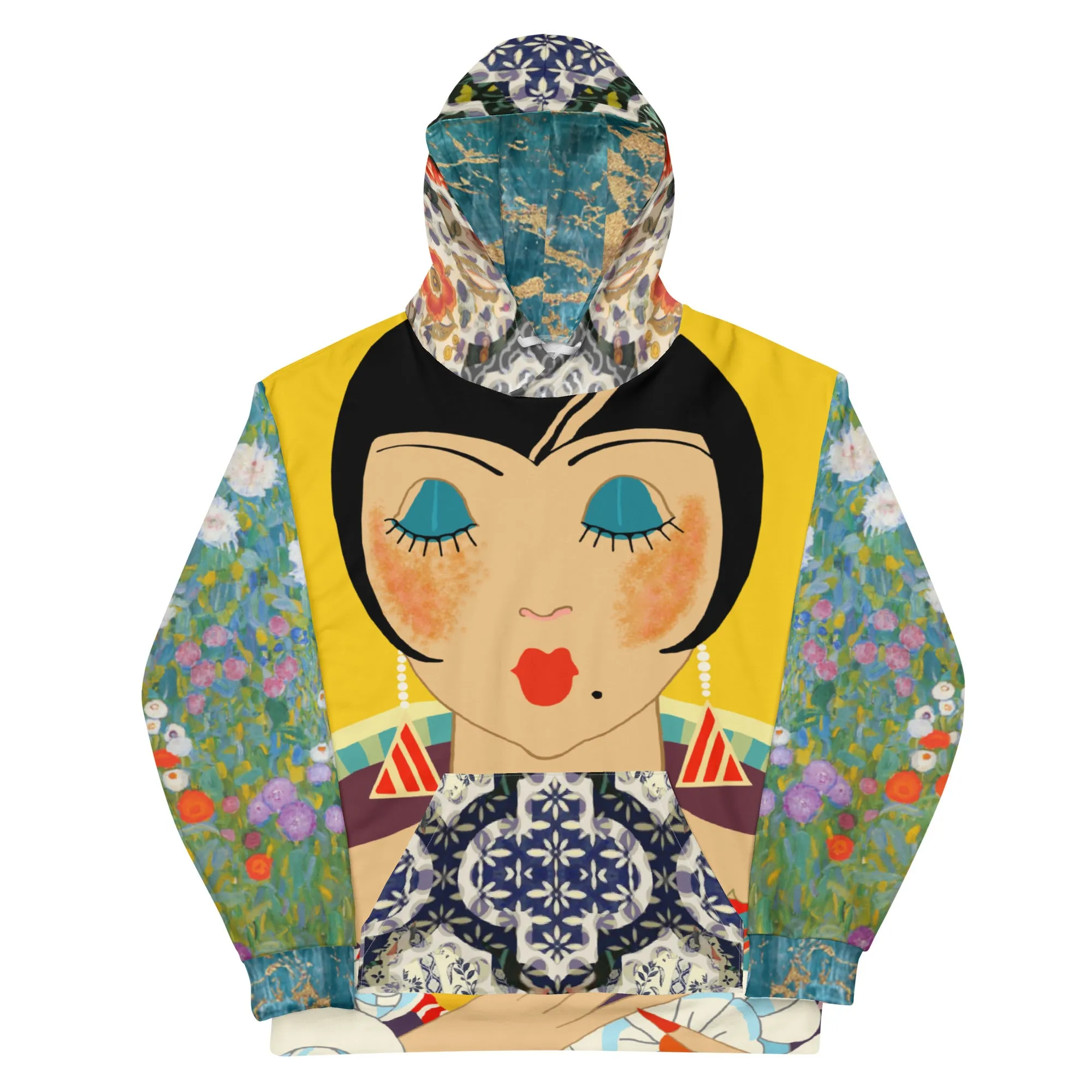 Floral Flapper Girl Unisex Hoody