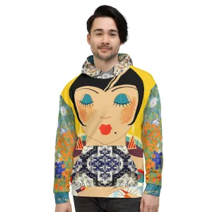 Floral Flapper Girl Unisex Hoody