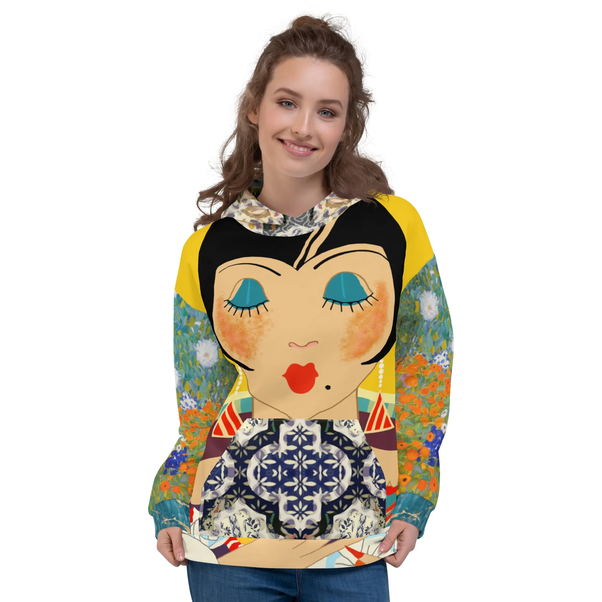 Floral Flapper Girl Unisex Hoody