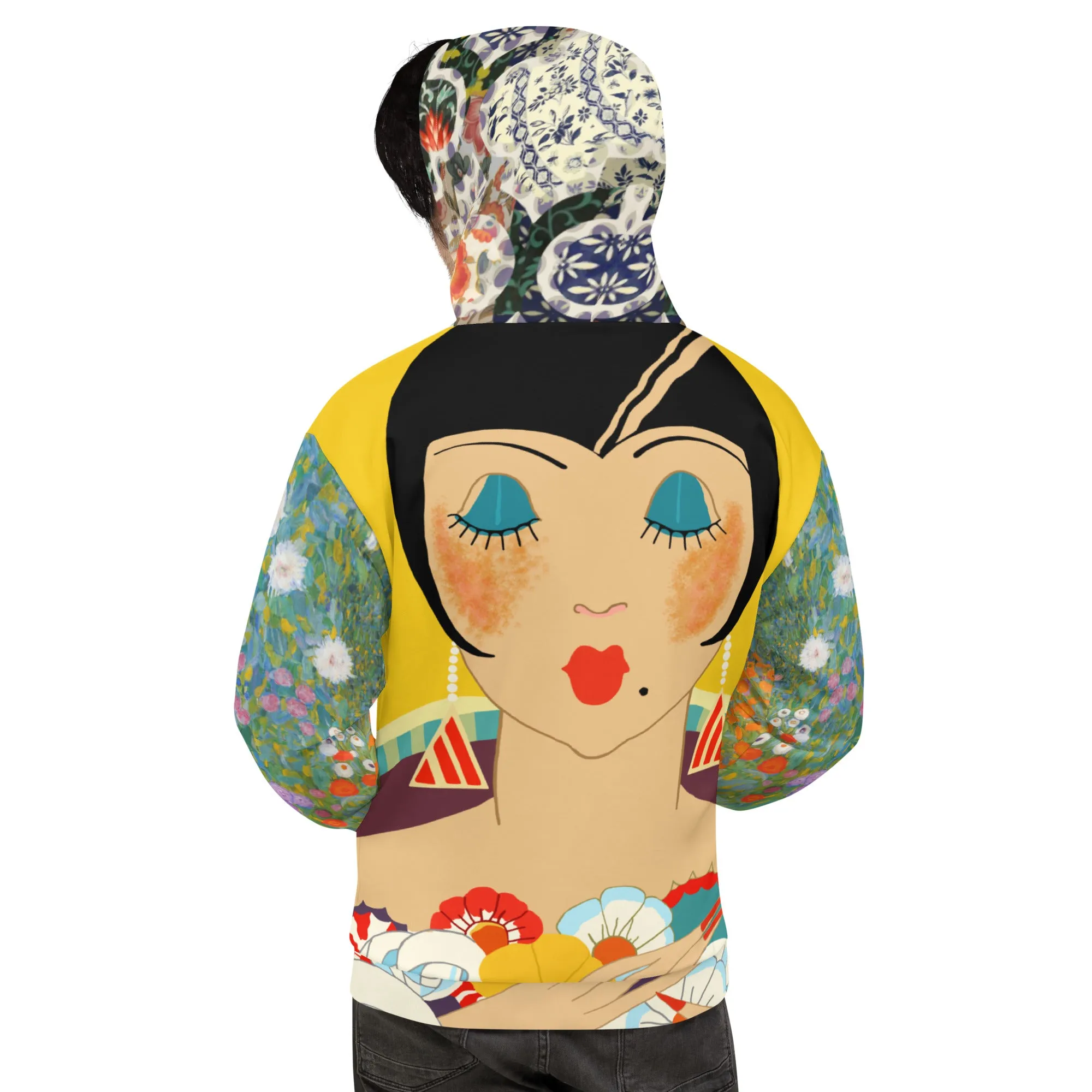 Floral Flapper Girl Unisex Hoody