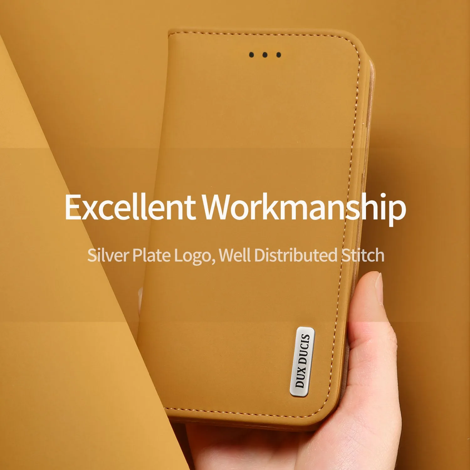 For iPhone 9 Mobile Phone Cover Magnetic Leather Protective Case with Card Slot Bracket black