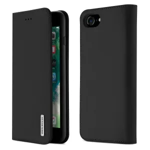 For iPhone 9 Mobile Phone Cover Magnetic Leather Protective Case with Card Slot Bracket black