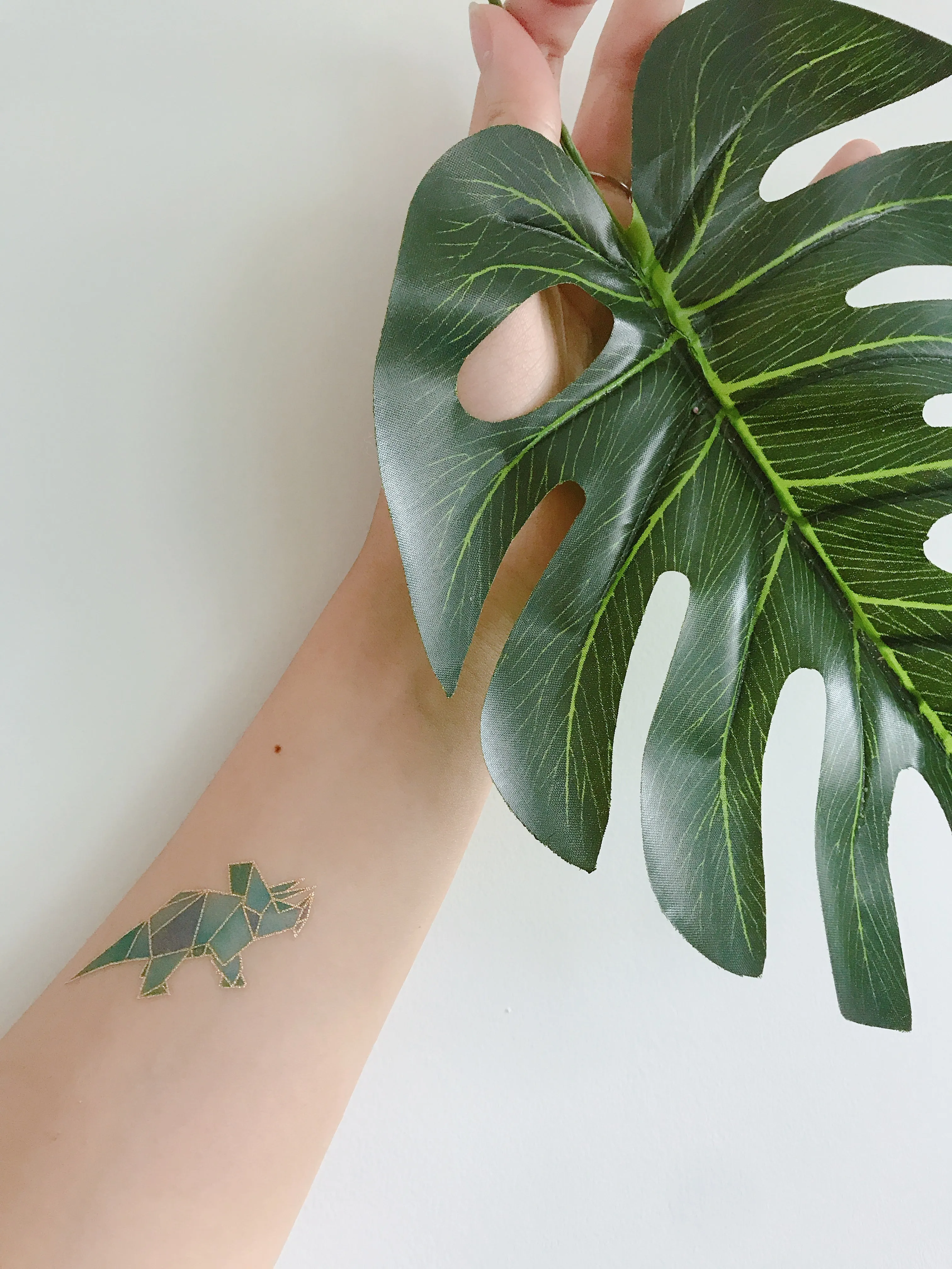 Geo Dino Temporary Tattoo