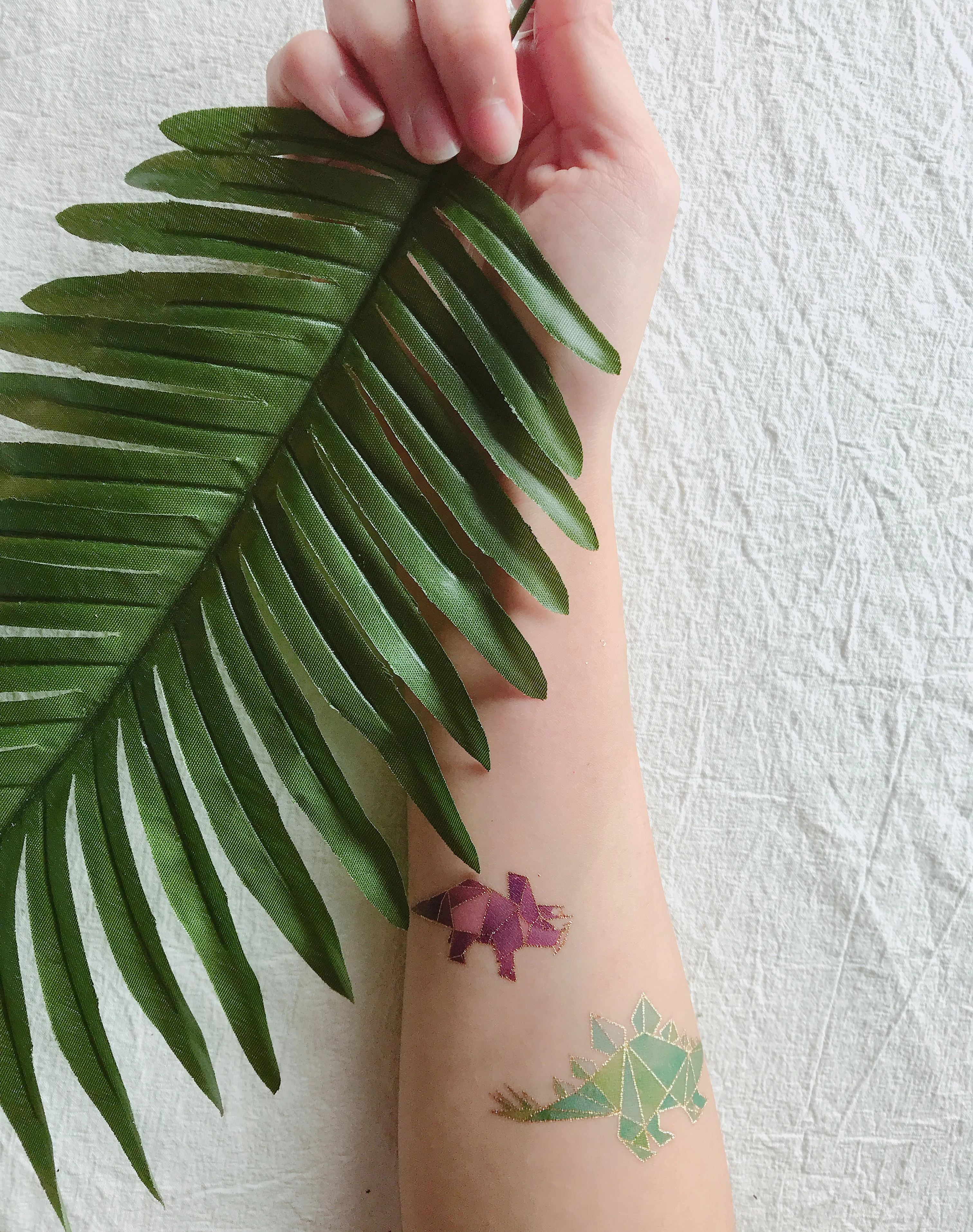 Geo Dino Temporary Tattoo