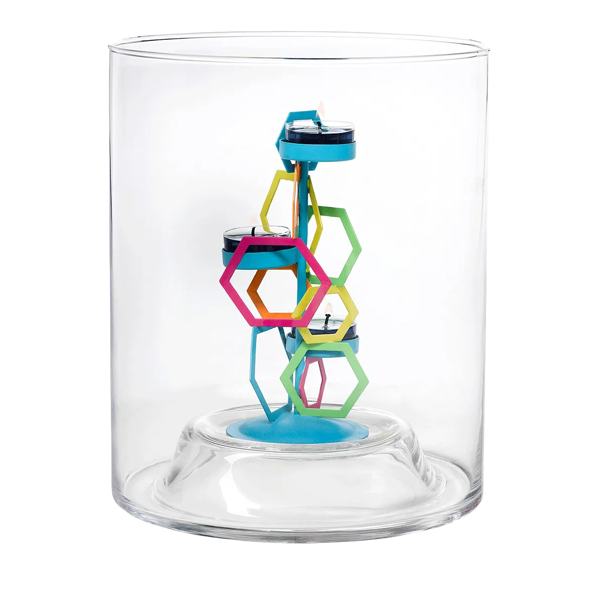 Geometric Tealight Tree & Clearly Creative™ Hurricane - Set Savings