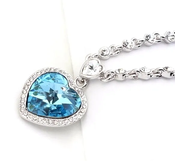Glamorous Heart Shape Crystal Pendant Necklace – Maestro Hennessy ®