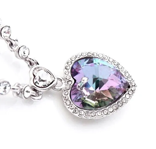Glamorous Heart Shape Crystal Pendant Necklace – Maestro Hennessy ®