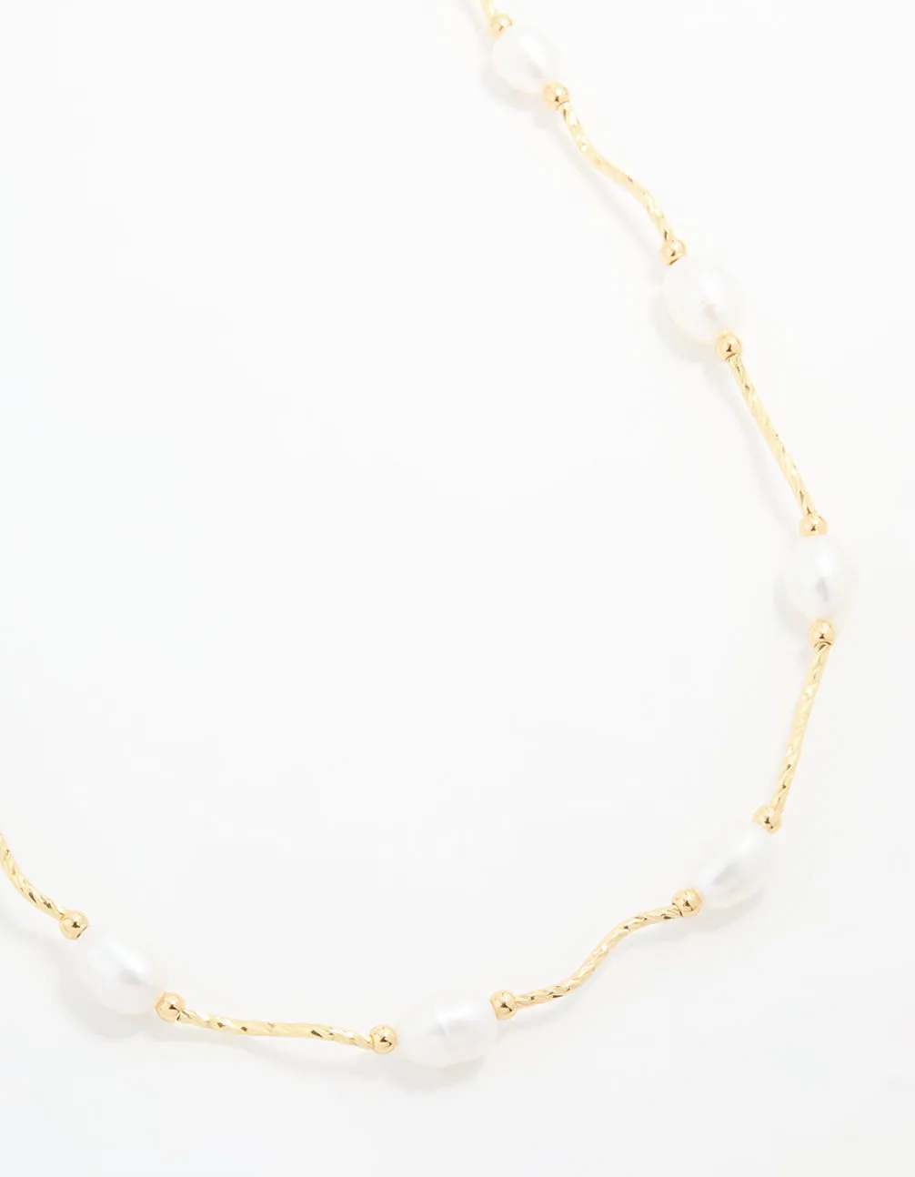 Gold Plated Freshwater Pearl Necklace